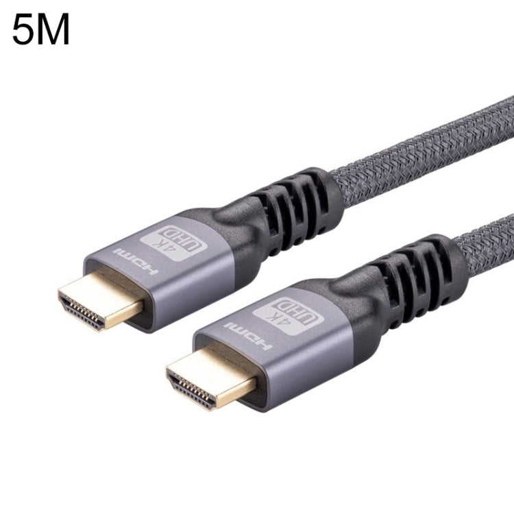 Frendorf | HDMI 2.0 Male zu HDMI 2.0 Male 4K Ultra-HD Geflochtenes Adapterkabel, Kabel Länge: 5m (Grau)