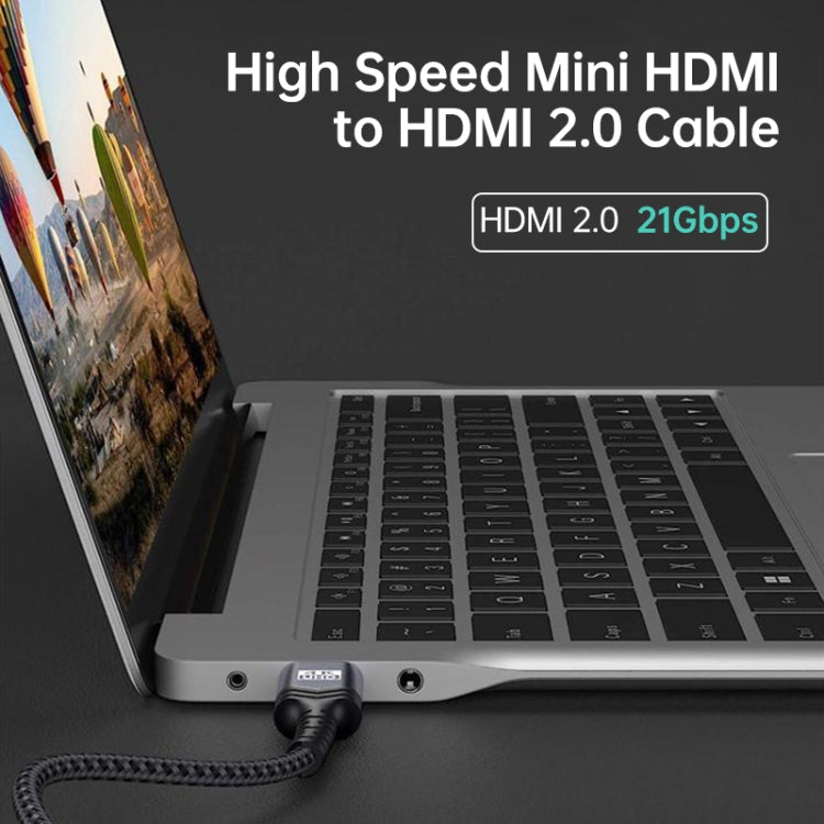 Frendorf | HDMI 2.0 Male zu HDMI 2.0 Male 4K Ultra-HD Geflochtenes Adapterkabel, Kabellänge: 18m (Grau)