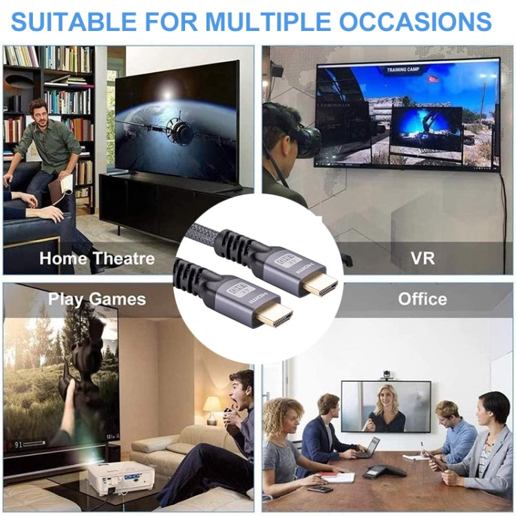 Frendorf | HDMI 2.0 Male zu HDMI 2.0 Male 4K Ultra-HD Geflochtenes Adapterkabel, Kabellänge: 18m (Grau)
