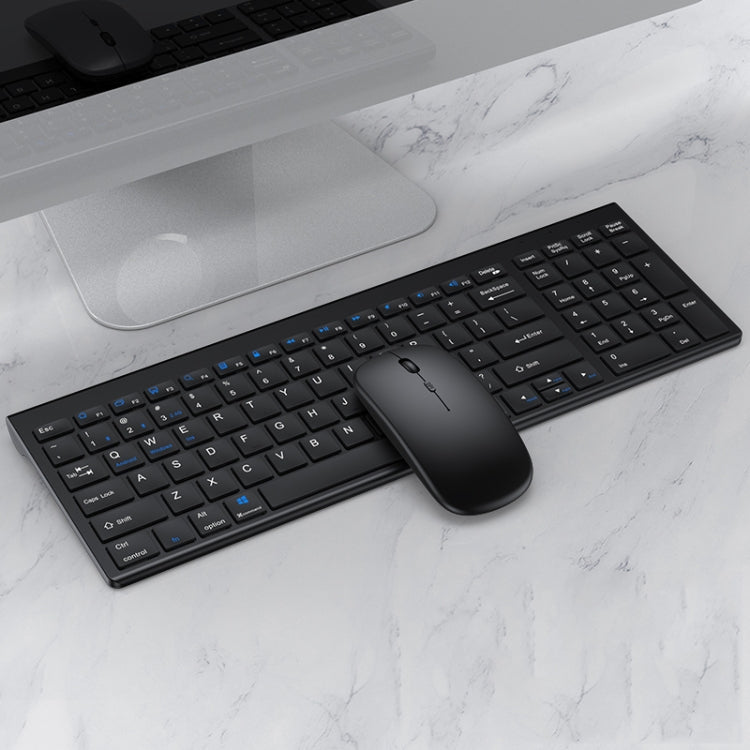Frendorf | 109 Drei-Modus Wireless Bluetooth Tastatur Maus Set (Schwarz)