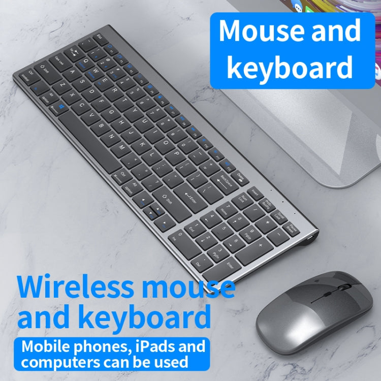 Frendorf | 109 Drei-Modus Wireless Bluetooth Tastatur Maus Set (Silber)