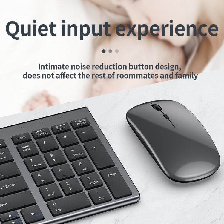 Frendorf | 109 Drei-Modus Wireless Bluetooth Tastatur Maus Set (Gun Black)
