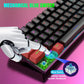 Frendorf | HXSJ V900 61 Tasten Coole Lichteffekte Mechanische Verkabelte Tastatur (Schwarz Rot)