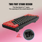 Frendorf | HXSJ V900 61 Tasten Coole Lichteffekte Mechanische Verkabelte Tastatur (Schwarz Rot)