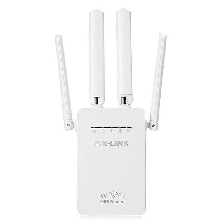 Frendorf | Wireless Smart WiFi Router Repeater mit 4 WiFi-Antennen, Plug-Spezifikation: EU-Stecker (weiß)