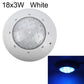 18x3W ABS Kunststoff Schwimmbad Wandlampe Unterwasserlicht (Weiß)