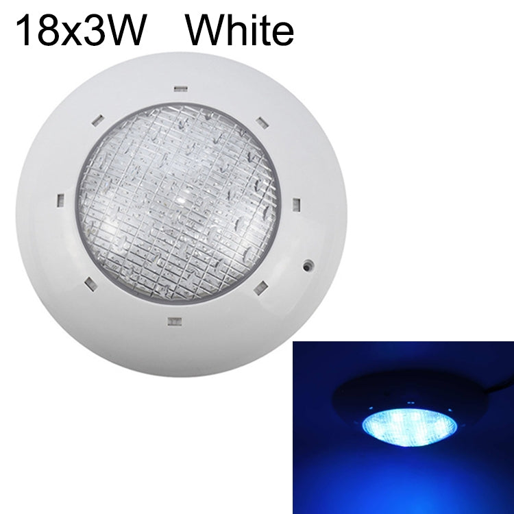 18x3W ABS Kunststoff Schwimmbad Wandlampe Unterwasserlicht (Weiß)