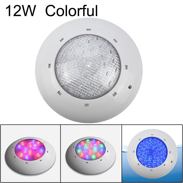 12W ABS-Kunststoff Schwimmbad Wandlampe Unterwasserlicht (Bunt)