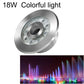 18W Landschaft Farbige Farbwechsel Ring LED Edelstahl Unterwasser Brunnen Licht (Bunt)
