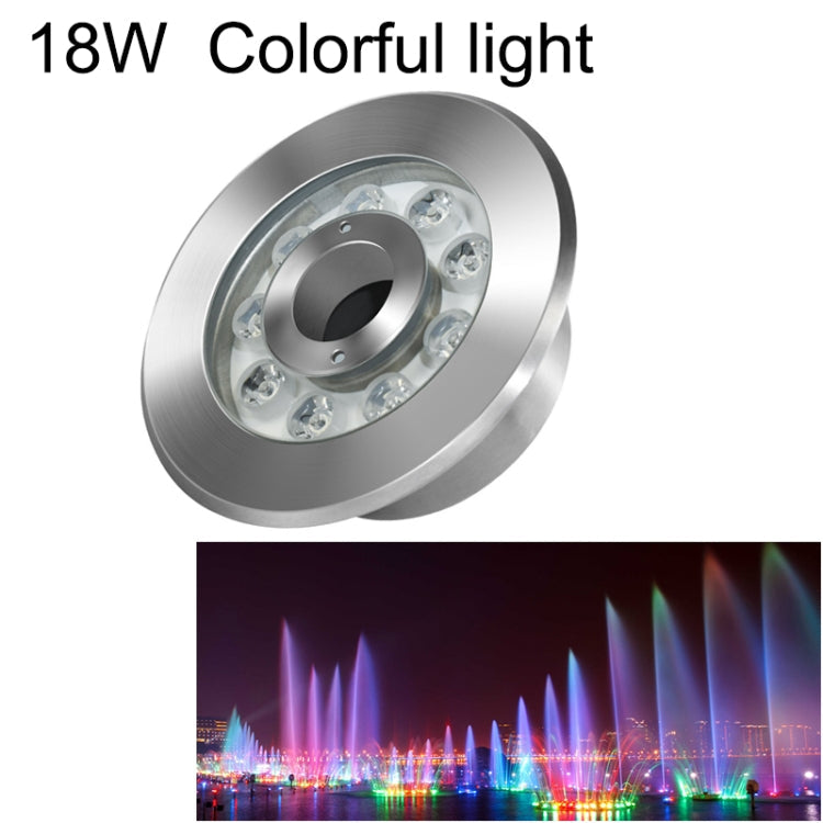 18W Landschaft Farbige Farbwechsel Ring LED Edelstahl Unterwasser Brunnen Licht (Bunt)