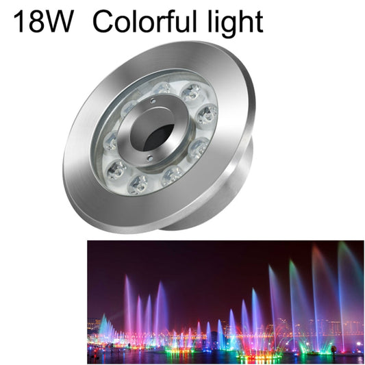 18W Landschaft Farbige Farbwechsel Ring LED Edelstahl Unterwasser Brunnen Licht (Bunt)