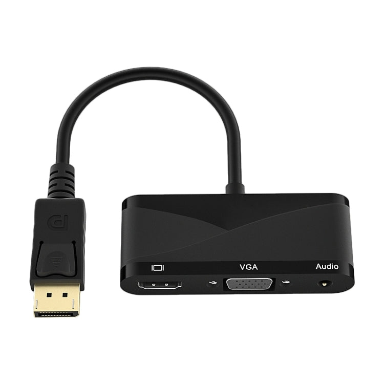 Frendorf | D45 3 in 1 DP zu HDMI + VGA + 3.5 Audio Konverter Kabel (Schwarz)