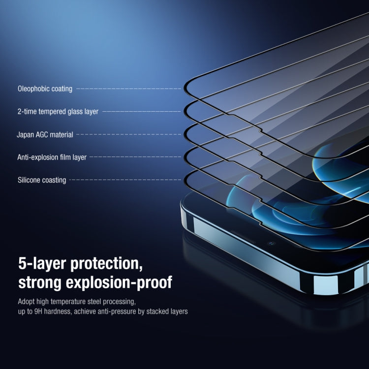 Frendorf | Für iPhone 13 Pro Max NILLKIN 2 in 1 HD Vollbild gehärtete Glasfolie + Kameraschutz Set