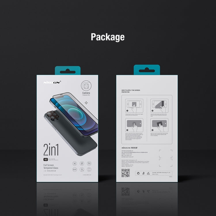 Frendorf | Für iPhone 13 Pro Max NILLKIN 2 in 1 HD Vollbild gehärtete Glasfolie + Kameraschutz Set