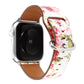 Frendorf | Für Apple Watch Series 7 41mm / 6 & SE & 5 & 4 40mm / 3 & 2 & 1 38mm Floral Strap Watch Band (Weiß Rosa)