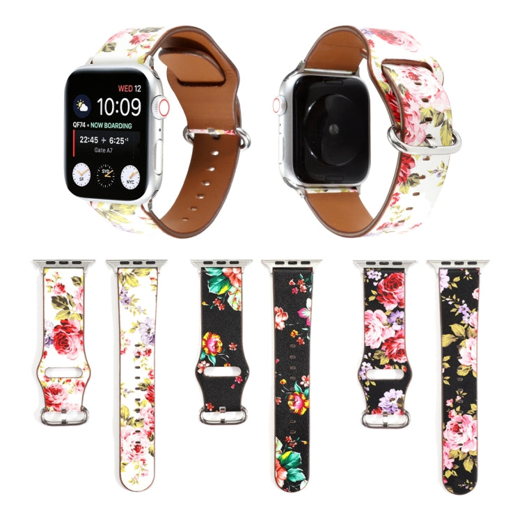 Frendorf | Für Apple Watch Series 7 41mm / 6 & SE & 5 & 4 40mm / 3 & 2 & 1 38mm Floral Strap Watch Band (Weiß Rosa)
