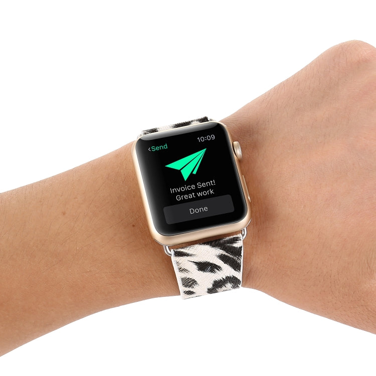 Frendorf | Für Apple Watch Series 7 41mm / 6 & SE & 5 & 4 40mm / 3 & 2 & 1 38mm Fashion-Armband (Leopardprint)