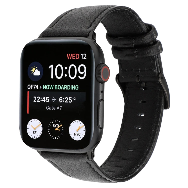 Frerndorf | Für Apple Watch Series 9&8&7 41mm / SE 3&SE 2&6&SE&5&4 40mm / 3&2&1 38mm Öl Wachs Crazy Horse Textur Echtes Leder Uhrenarmband (Schwarz)