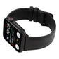 Frerndorf | Für Apple Watch Series 9&8&7 41mm / SE 3&SE 2&6&SE&5&4 40mm / 3&2&1 38mm Öl Wachs Crazy Horse Textur Echtes Leder Uhrenarmband (Schwarz)