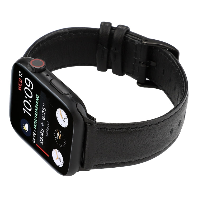 Frerndorf | Für Apple Watch Series 9&8&7 41mm / SE 3&SE 2&6&SE&5&4 40mm / 3&2&1 38mm Öl Wachs Crazy Horse Textur Echtes Leder Uhrenarmband (Schwarz)