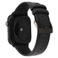 Frerndorf | Für Apple Watch Series 9&8&7 41mm / SE 3&SE 2&6&SE&5&4 40mm / 3&2&1 38mm Öl Wachs Crazy Horse Textur Echtes Leder Uhrenarmband (Schwarz)