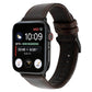 Frerndorf | Für Apple Watch Series 9&8&7 41mm / SE 3&SE 2&6&SE&5&4 40mm / 3&2&1 38mm Öl Wachs Crazy Horse Textur Echtes Leder Uhrenarmband (Kaffee)