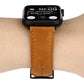 Frendorf | Für Apple Watch Series 7 41mm / 6 & SE & 5 & 4 40mm / 3 & 2 & 1 38mm Ölwachs Crazy Horse Textur Echtleder Armband (Hellbraun)