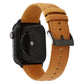 Frendorf | Für Apple Watch Series 7 41mm / 6 & SE & 5 & 4 40mm / 3 & 2 & 1 38mm Ölwachs Crazy Horse Textur Echtleder Armband (Hellbraun)