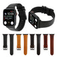 Frerndorf | Für Apple Watch Series 9&8&7 41mm / SE 3&SE 2&6&SE&5&4 40mm / 3&2&1 38mm Öl Wachs Crazy Horse Textur Echtes Leder Uhrenarmband (Schwarz)