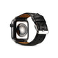 Frerndorf | Für Apple Watch Series 9&8&7 41mm / SE 3&SE 2&6&SE&5&4 40mm / 3&2&1 38mm Rindsleder Krokodilstruktur Armband Uhr Band (Schwarz)