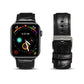 Frerndorf | Für Apple Watch Series 9&8&7 41mm / SE 3&SE 2&6&SE&5&4 40mm / 3&2&1 38mm Rindsleder Krokodilstruktur Armband Uhr Band (Schwarz)