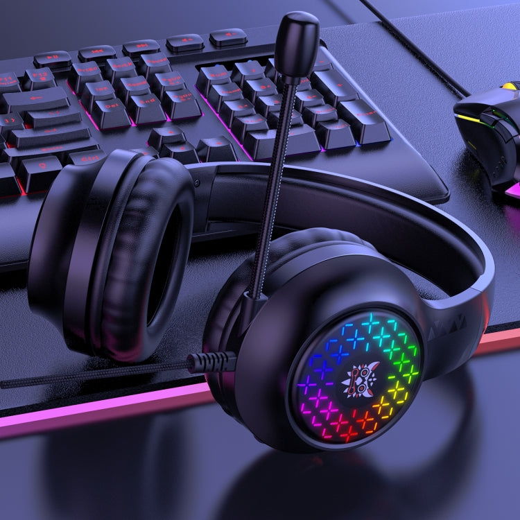 Frendorf | ONIKUMA X7 Pro USB + 3.5mm RGB-Beleuchtung Gaming Wired Headset (Schwarz)