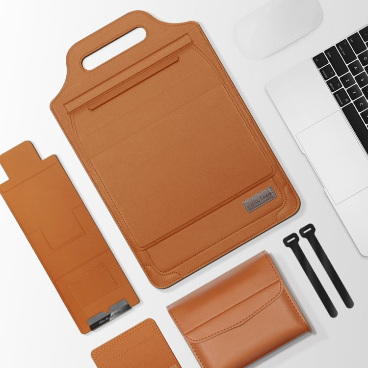 Frendorf | 15 Zoll Multifunktionales Mauspad Ständer Tragbare Laptop Tasche (Braun)
