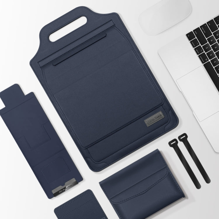Frendorf | 15 Zoll Multifunktionales Mauspad Ständer Tragbare Laptop Tasche(Blaut)
