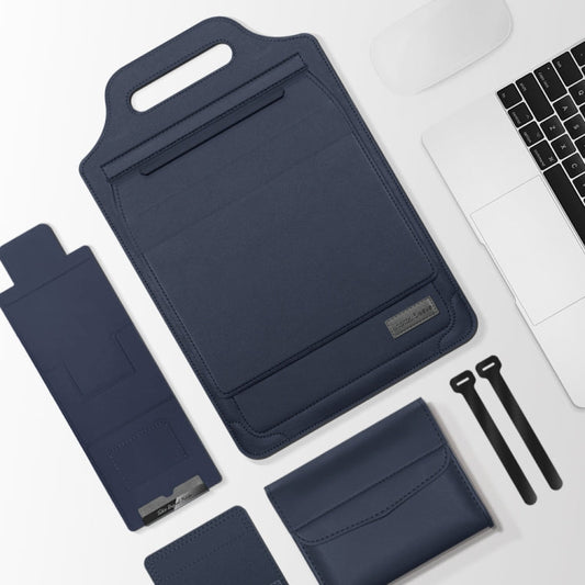 Frendorf | 15 Zoll Multifunktionales Mauspad Ständer Tragbare Laptop Tasche(Blaut)