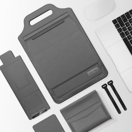 Frendorf | 15 Zoll Multifunktionale Mauspad Halter Tragetasche für Laptop (Grau)