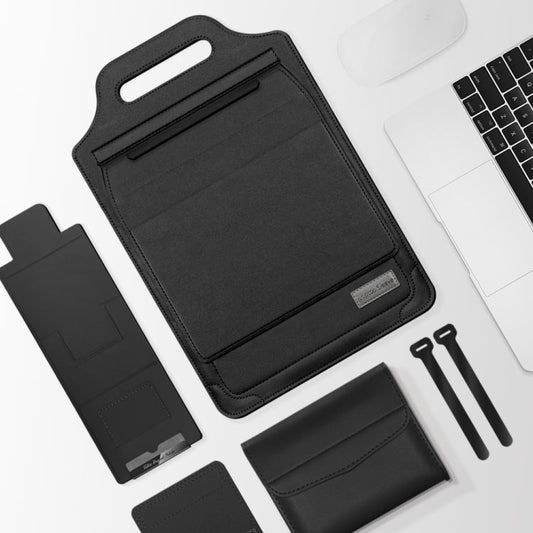 Frendorf | 15 Zoll Multifunktionales Mauspad-Ständer Tragbare Laptop Tasche (Schwarz)