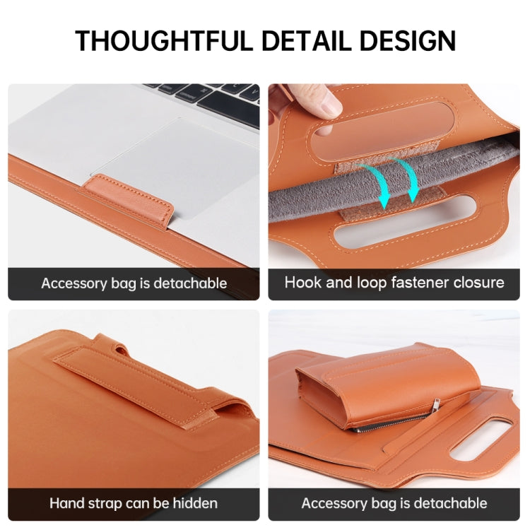 Frendorf | 15 Zoll Multifunktionales Mauspad Ständer Tragbare Laptop Tasche (Braun)