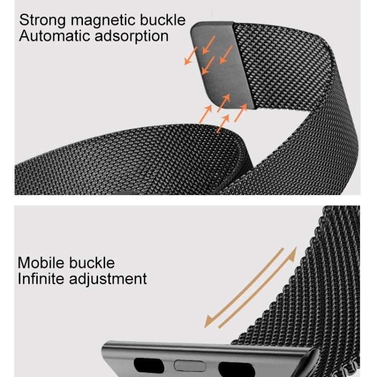 Frendorf | Für Apple Watch Series 7 41mm / 6 & SE & 5 & 4 40mm / 3 & 2 & 1 38mm Mutural Milanese Edelstahl-Uhrenarmband (Schwarz)