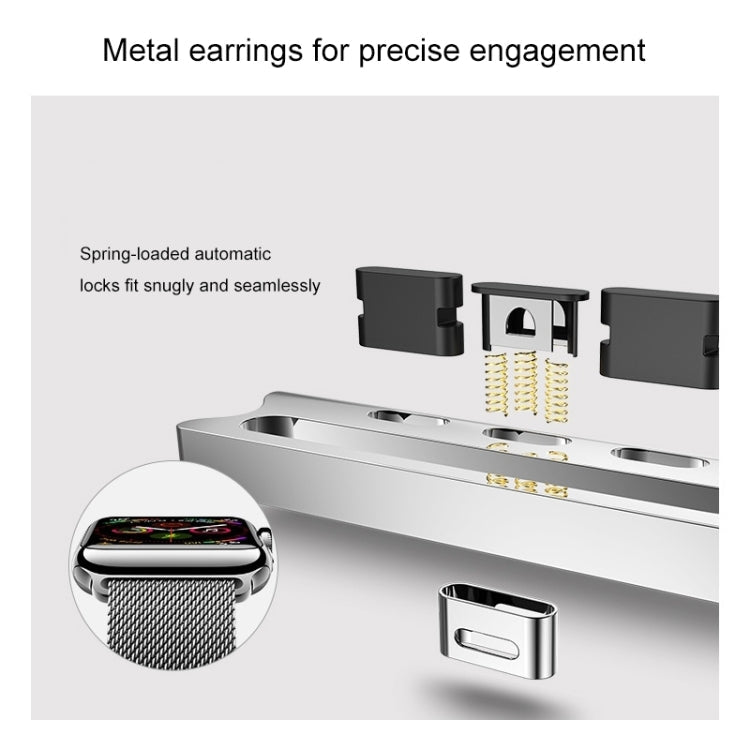 Frendorf | Für Apple Watch Series 7 41mm / 6 & SE & 5 & 4 40mm / 3 & 2 & 1 38mm Mutural Milanese Edelstahl-Uhrenarmband (Schwarz)