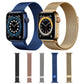 Frendorf | Für Apple Watch Series 7 41mm / 6 & SE & 5 & 4 40mm / 3 & 2 & 1 38mm Mutural Milanese Edelstahl-Uhrenarmband (Schwarz)