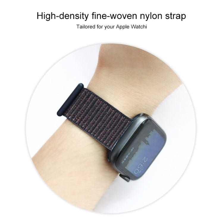 Frendorf | Für Apple Watch Series 7 41mm / 6 & SE & 5 & 4 40mm / 3 & 2 & 1 38mm Mutural Nylon-Uhrenarmband (Schwarz)
