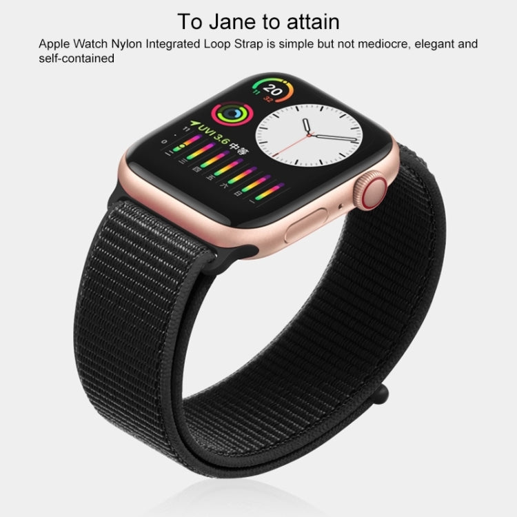 Frendorf | Für Apple Watch Series 7 41mm / 6 & SE & 5 & 4 40mm / 3 & 2 & 1 38mm Mutural Nylon-Uhrenarmband (Schwarz)