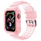 Frerndorf | Transparenter Uhrenband für Apple Watch Series 9&8&7 41mm / SE 3&SE 2&6&SE&5&4 40mm / 3&2&1 38mm (Transparente Pink)