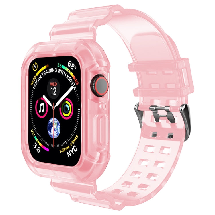 Frerndorf | Transparenter Uhrenband für Apple Watch Series 9&8&7 41mm / SE 3&SE 2&6&SE&5&4 40mm / 3&2&1 38mm (Transparente Pink)