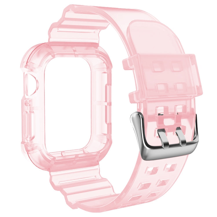 Frerndorf | Transparenter Uhrenband für Apple Watch Series 9&8&7 41mm / SE 3&SE 2&6&SE&5&4 40mm / 3&2&1 38mm (Transparente Pink)
