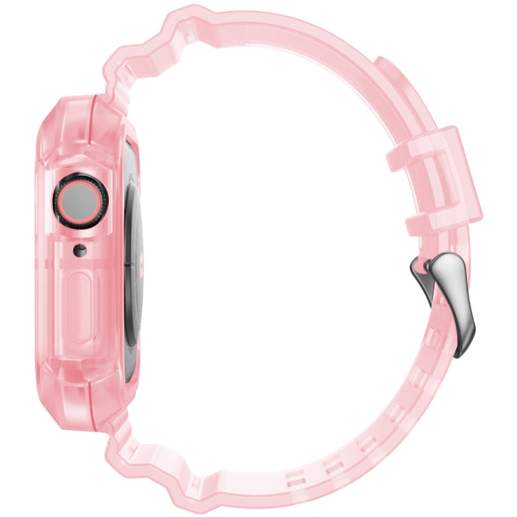 Frerndorf | Transparenter Uhrenband für Apple Watch Series 9&8&7 41mm / SE 3&SE 2&6&SE&5&4 40mm / 3&2&1 38mm (Transparente Pink)
