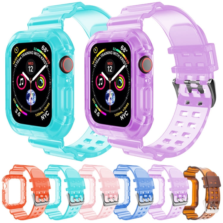 Frerndorf | Transparenter Uhrenband für Apple Watch Series 9&8&7 41mm / SE 3&SE 2&6&SE&5&4 40mm / 3&2&1 38mm (Transparente Pink)