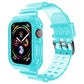 Frerndorf | Transparenter Armband für Apple Watch Series 8&7 45mm / SE 2&6&SE&5&4 44mm / 3&2&1 42mm (Transparente Cyan)