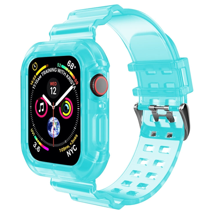 Frerndorf | Transparenter Armband für Apple Watch Series 8&7 45mm / SE 2&6&SE&5&4 44mm / 3&2&1 42mm (Transparente Cyan)